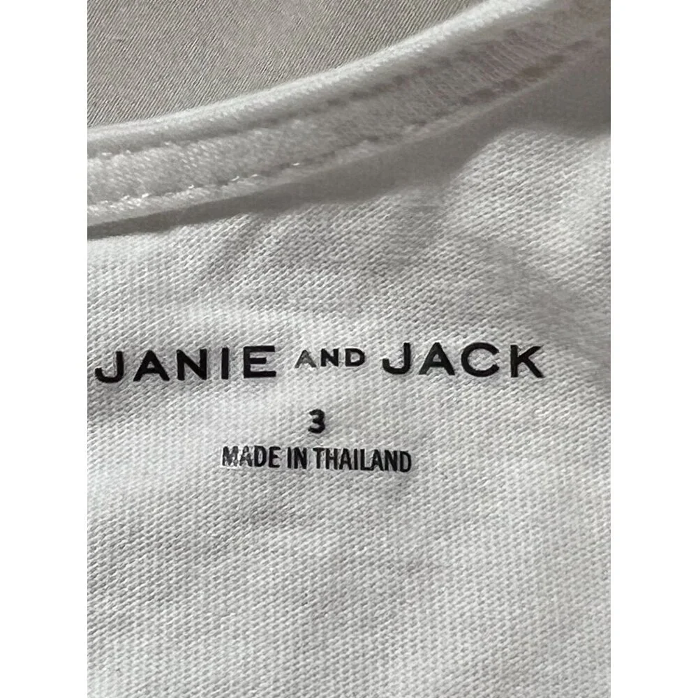 Janie and Jack FLAMINGO RUFFLE SLEEVE TEE Shirt Girl's Size 3 Like New condition